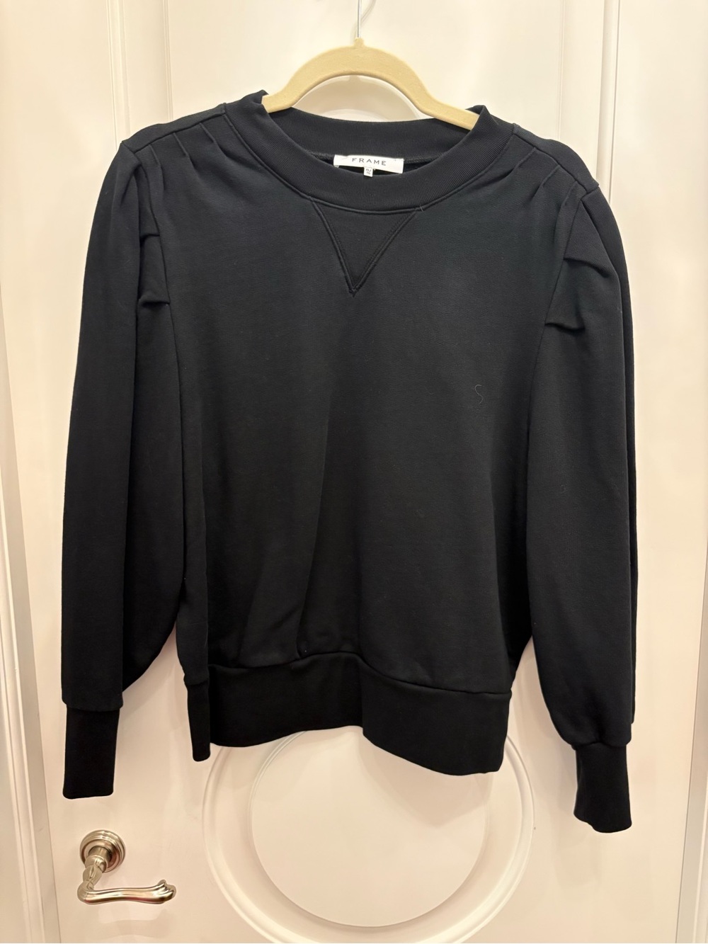 Frame Denim Black Crewneck Sweatshirt